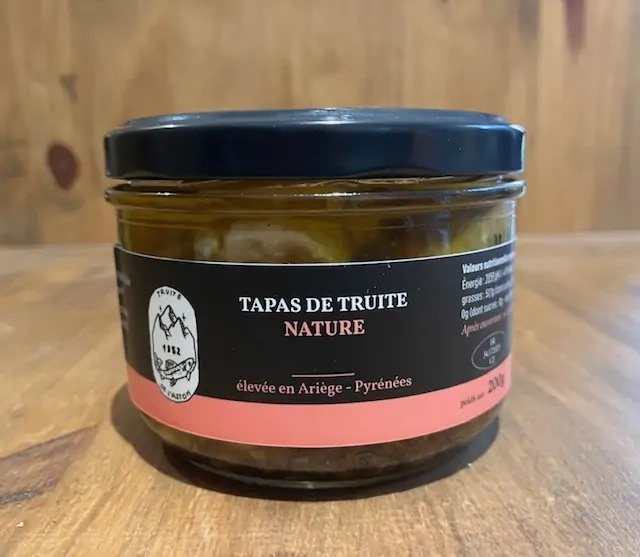 Tapas de truite nature (Filet à l'huile)